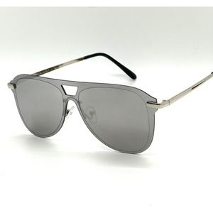 Sunglasses Men Women Shield Silver Mirrored Lens Fashion‎ Shades Trendy Lentes